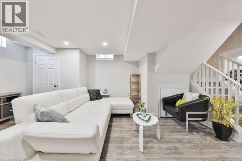 2185 Sutton Drive, Burlington, ON - Indoor Photo Showing Basement With Fireplace