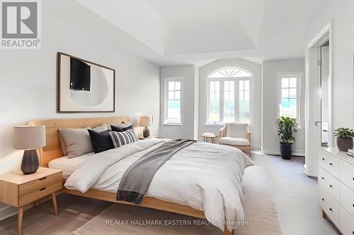 Primary Bedroom with raised ceiling sitting area - 34 Coldbrook Drive, Cavan Monaghan (Millbrook Village), ON - Indoor Photo Showing Bedroom