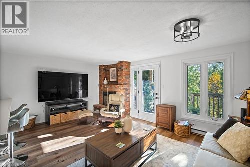 2058 Brant Street Unit# 3, Burlington, ON - Indoor Photo Showing Living Room With Fireplace