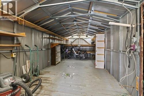 Large storage areas outdoors. - 2245 Bennett Road, Kelowna, BC - Indoor Photo Showing Basement