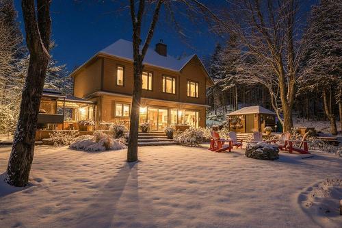 Back facade - 3162 Ch. Du Lac-Des-Trois-Frères, Saint-Adolphe-D'Howard, QC - Outdoor With Deck Patio Veranda