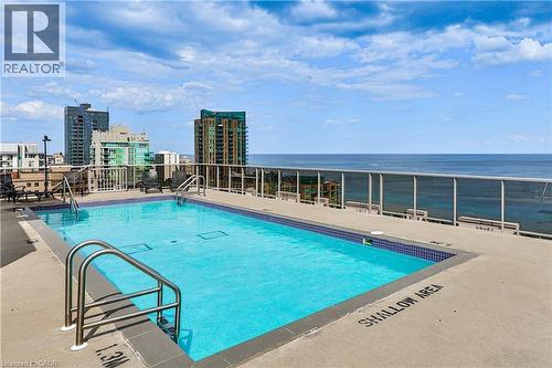 1477 Lakeshore Road Unit# 904, Burlington, ON - Outdoor With In Ground Pool With View