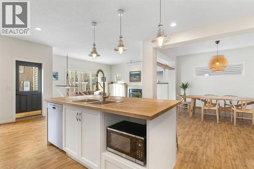 196 Jumping Pound Terrace, Cochrane, AB - Indoor Photo Showing Kitchen With Double Sink