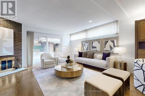 8 Orchid Court, Toronto, ON - Indoor Photo Showing Living Room With Fireplace