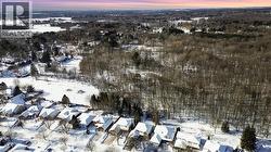 Snowy aerial view with view of scattered trees - 