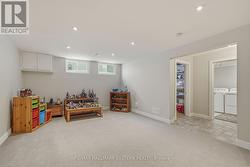 Large finished lower rec room - 