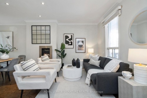 215 Yarmouth Road, Toronto, ON - Indoor Photo Showing Living Room With Fireplace