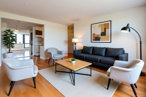 1504-647 Michigan St, Victoria, BC - Indoor Photo Showing Living Room