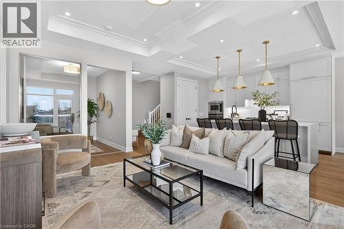 Freshly painted in Nov 2025 - 123 Maurice Drive Unit# 401, Oakville, ON - Indoor Photo Showing Living Room