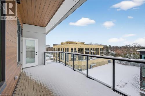 GasBBQ line & NexGen composite flooring - 123 Maurice Drive Unit# 401, Oakville, ON - Outdoor With Balcony With Exterior