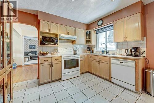 1455 Russell Road Ne, Calgary, AB - Indoor Photo Showing Kitchen With Double Sink