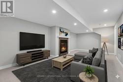 Virtually staged recreation room - 