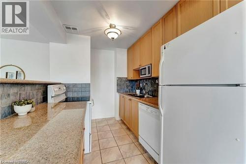 793 Colborne Street E Unit# 207, Brantford, ON - Indoor Photo Showing Kitchen With Double Sink