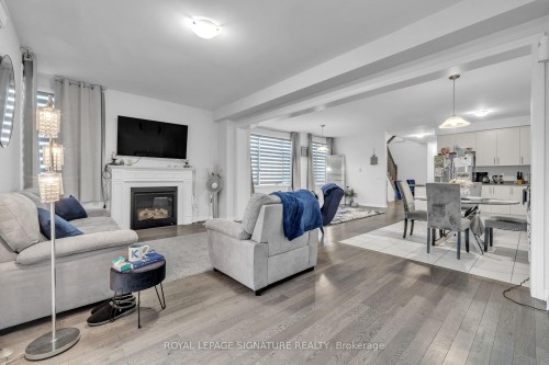 1138 Edinburgh Drive, Woodstock, ON - Indoor Photo Showing Living Room With Fireplace