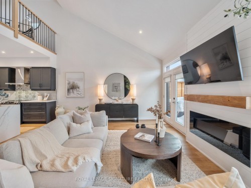 36 Welch Lane, Hamilton, ON - Indoor Photo Showing Living Room With Fireplace