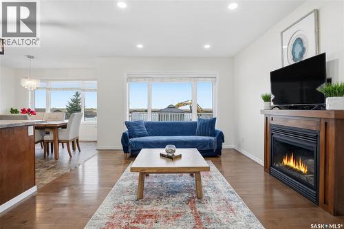 4757 Padwick Avenue, Regina, SK - Indoor Photo Showing Living Room With Fireplace