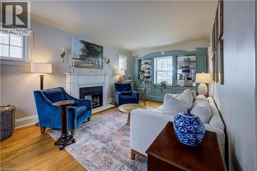 8 Lowrey Avenue S, Cambridge, ON - Indoor Photo Showing Living Room With Fireplace