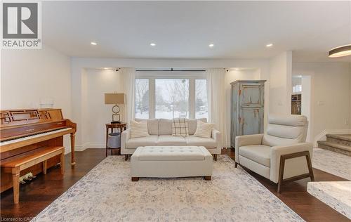 Living room is bright and spacious - 51 Nathaniel Crescent, Kitchener, ON - Indoor Photo Showing Living Room