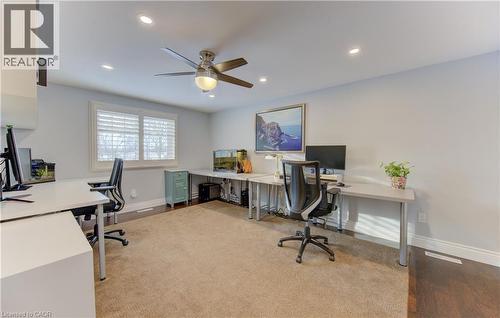 2nd floor family room space is used as a home office - 51 Nathaniel Crescent, Kitchener, ON - Indoor Photo Showing Office