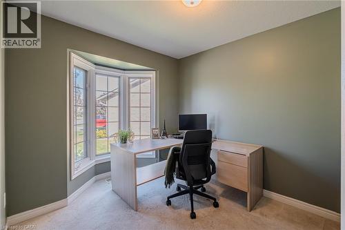 Office/ 2nd Bedroom with bay window - 19 Somerset Drive Unit# 16, Port Dover, ON - Indoor Photo Showing Office