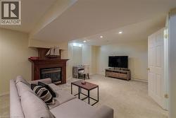 Family room with gas fireplace - 