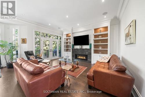 352 Patricia Avenue, Toronto, ON - Indoor Photo Showing Living Room With Fireplace