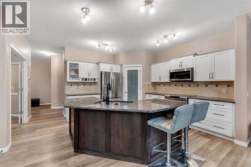 405 Kincora Drive Nw, Calgary, AB - Indoor Photo Showing Kitchen With Double Sink With Upgraded Kitchen