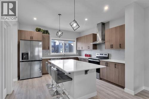 67 Corner Glen Gardens Ne, Calgary, AB - Indoor Photo Showing Kitchen With Stainless Steel Kitchen With Upgraded Kitchen