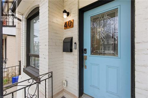Property entrance featuring brick siding - 40 Fullerton Avenue, Hamilton, ON - Outdoor With Exterior