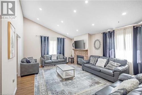 375 Silverbirch Boulevard, Hamilton, ON - Indoor Photo Showing Living Room With Fireplace