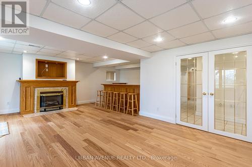 Basement Recreation Room with Fireplace - 363 Waterbury Crescent, Scugog, ON - Indoor With Fireplace