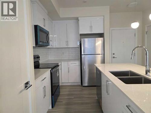 2220, 15 Skyview Point Crescent, Calgary, AB - Indoor Photo Showing Kitchen With Stainless Steel Kitchen With Double Sink With Upgraded Kitchen