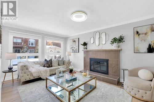 25 Porteous Circle, Brampton, ON - Indoor Photo Showing Living Room With Fireplace
