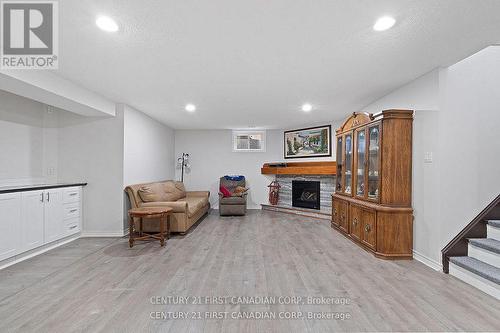 46 Westlake Drive, St. Thomas, ON - Indoor Photo Showing Basement With Fireplace