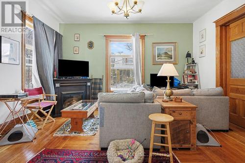 1316 King Street E, Hamilton, ON - Indoor Photo Showing Living Room With Fireplace