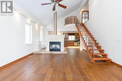 2384 Champlain Road, Tiny, ON - Indoor With Fireplace