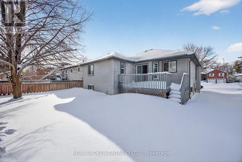 Back yard and back deck - 9 Riverdale Drive, Wasaga Beach, ON - Outdoor With Deck Patio Veranda