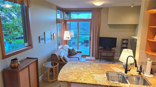 108-5329 Cordova Bay Rd, Saanich, BC - Indoor Photo Showing Kitchen With Double Sink