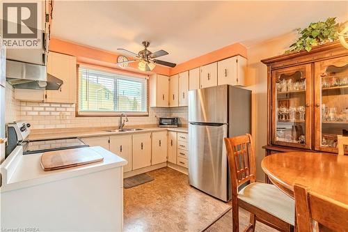 279 Stanley Street Unit# D, Brantford, ON - Indoor Photo Showing Kitchen With Double Sink