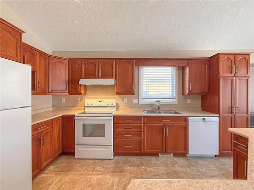 19 Hawthorn Crescent, Brandon, MB - Indoor Photo Showing Kitchen With Double Sink