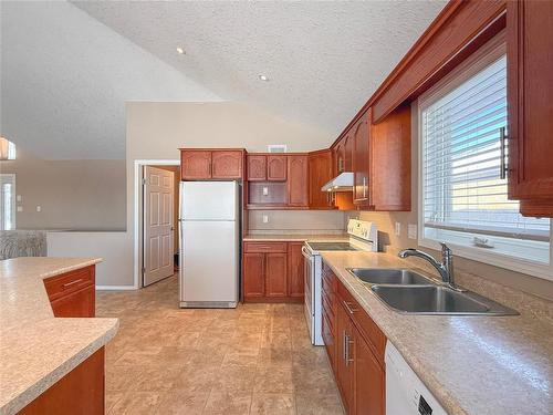 19 Hawthorn Crescent, Brandon, MB - Indoor Photo Showing Kitchen With Double Sink