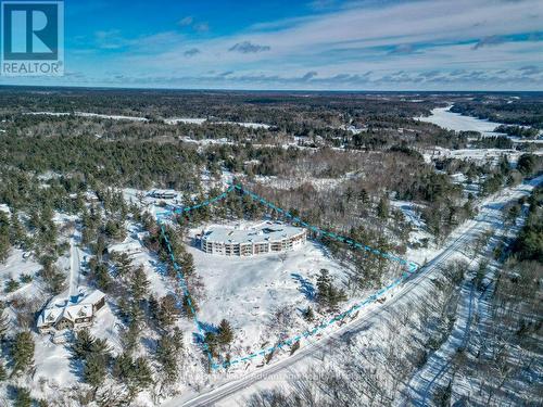 Aerial with Approximate Lot Line - 2E - 20 Ryder Drive, Mcdougall, ON - Outdoor With View