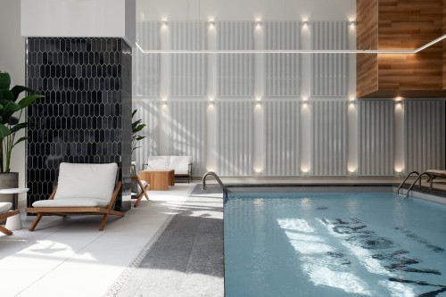 Pool - 2413-435 Boul. René-Lévesque O., Montréal (Ville-Marie), QC - Indoor Photo Showing Other Room With In Ground Pool