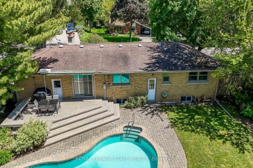 128 Oneida Boulevard, Hamilton, ON - Outdoor With In Ground Pool With Deck Patio Veranda