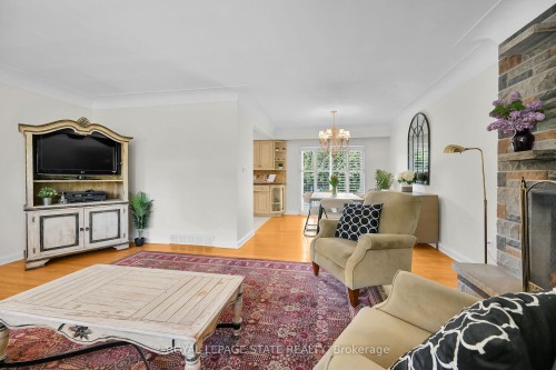 128 Oneida Boulevard, Hamilton, ON - Indoor Photo Showing Living Room With Fireplace