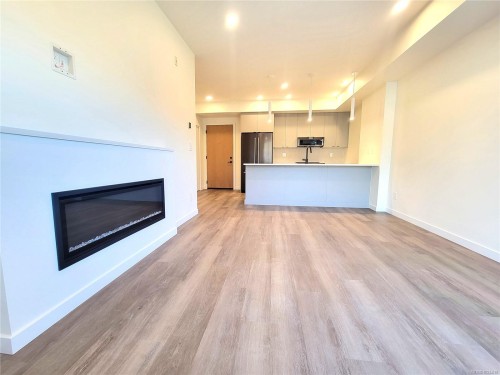 B503-1102 Esquimalt Rd, Esquimalt, BC - Indoor Photo Showing Living Room With Fireplace