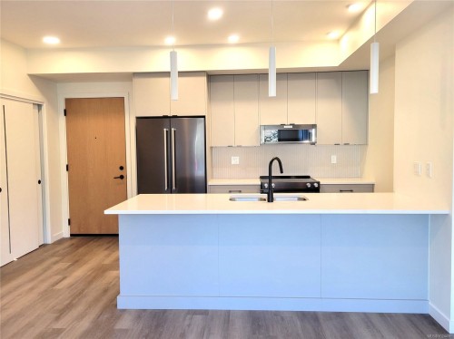 B503-1102 Esquimalt Rd, Esquimalt, BC - Indoor Photo Showing Kitchen With Double Sink