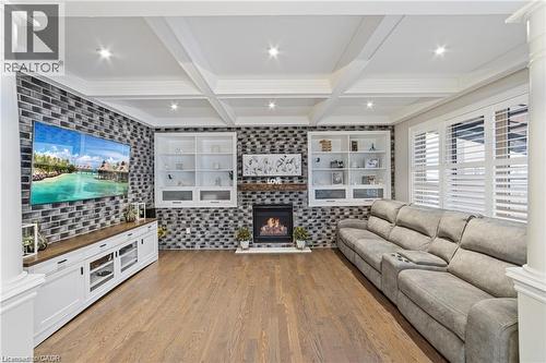 24 Macbean Crescent, Waterdown, ON - Indoor Photo Showing Living Room With Fireplace