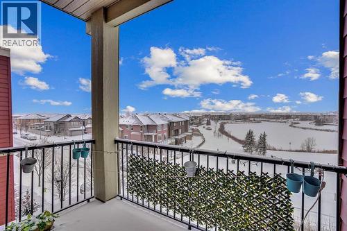BALCONY - 411, 15 Saddlestone Way Ne, Calgary, AB - Outdoor With Balcony With View