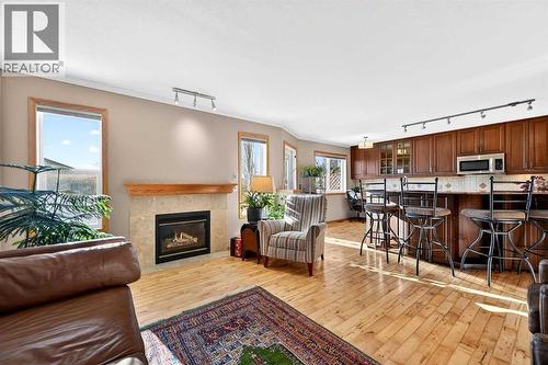 30 Tuscarora Way Nw, Calgary, AB - Indoor Photo Showing Living Room With Fireplace